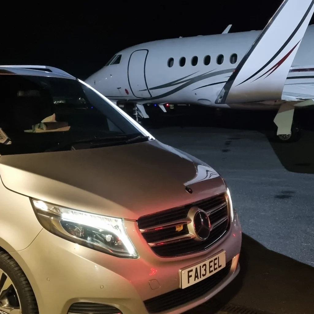 Luxury airport transfer with professional chauffeur