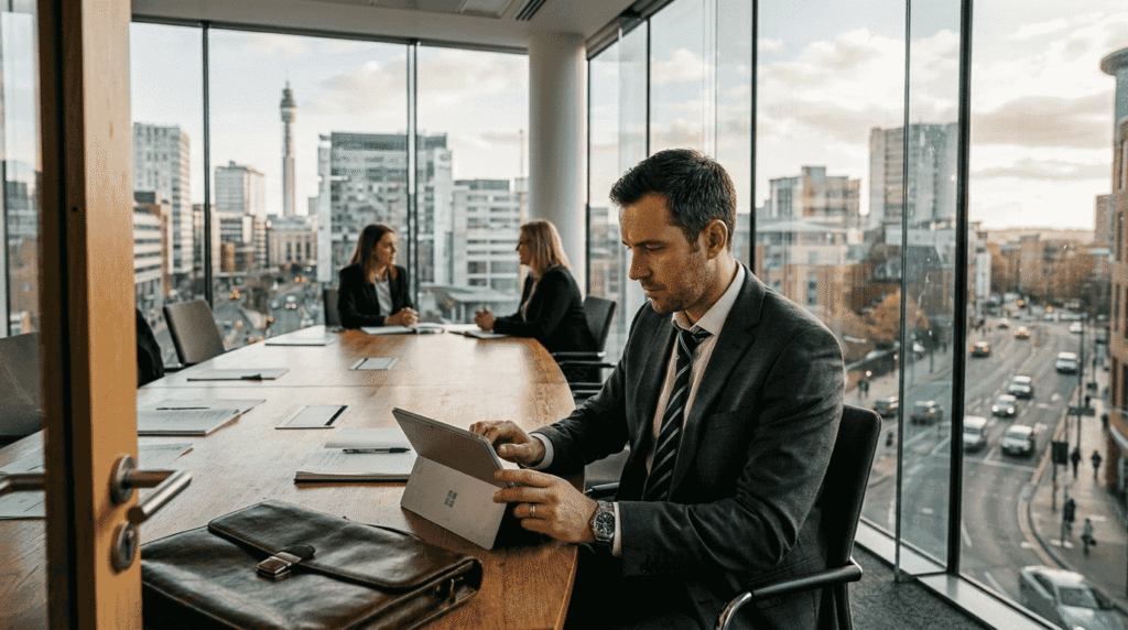 Executive professional booking transfer in Birmingham office