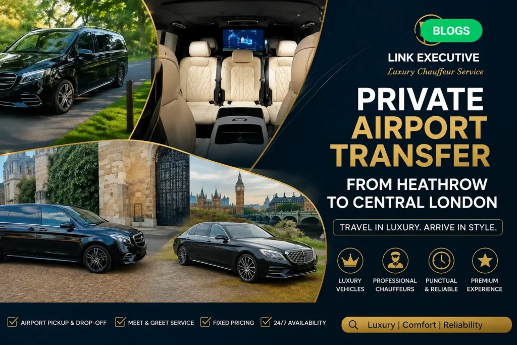 Private airport transfer from Heathrow to Central London
